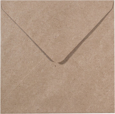 Florence enveloppen van stevige kwaliteit, kraft bruin groot vierkant, 25 stuks, 16 x 16 cm voor wenskaarten