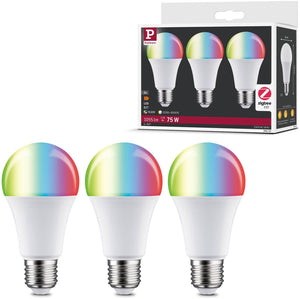 Paulmann standaard 230 v smart home zigbee 3.0 led-gloeilamp e27 3x1055lm 3x11w rgbw+ dimbaar mat