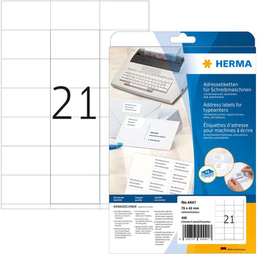 Herma 4441 adreslabels wit