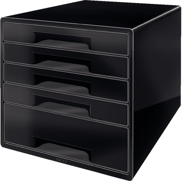 Leitz desk cube - 5 laden - zwart