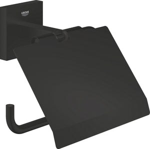 Grohe quickfix start cube toiletrolhouder - met deksel - matte black