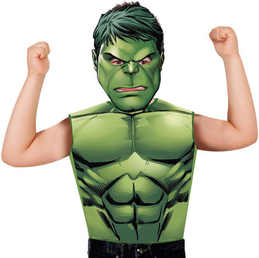 Rubies france hulk t-shirt en masker voor kinderen - verkleedkleding