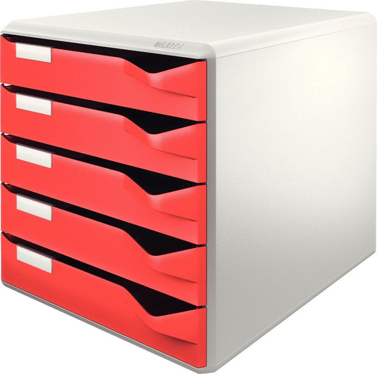 Leitz - ladenblok (5 laden) - wit rood