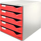 Leitz - ladenblok (5 laden) - wit rood