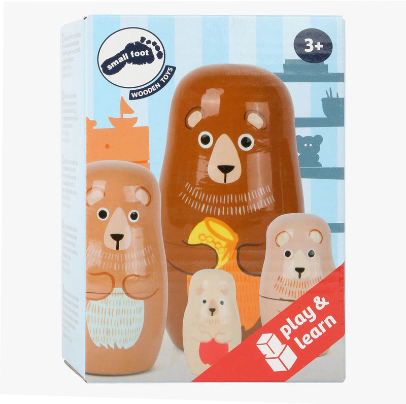 Chargez l'image dans la visionneuse de la galerie, Small foot - houten matroesjka poppen beren familie
