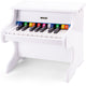Woet ® houten speelgoed piano - speelgoedinstrument - wit - inclusief muziekboekje en toonlader - vanaf 3 jaar - speelpiano voor kinderen