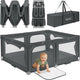 Lionelo grondbox baby box – zeer snel inklapbaar – 150x180 cm – voor thuis en tuin – 0-48 maanden – veilige kinderbox – draagtas – compact na inklappen – speelbox met ademend gaas – 2 zij-ingangen met rits – florence easy fold