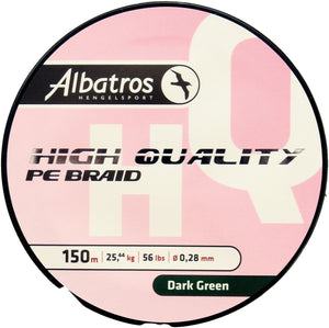 Albatros - high quality braid - vislijn 0,13mm - 150mtr - dark green