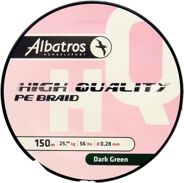 Albatros - high quality braid - vislijn - 0,28mm - 150mtr dark green