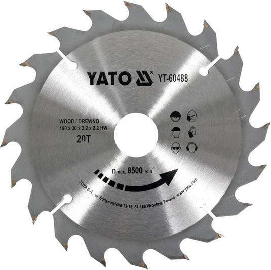 Yato cirkelzaagblad ø185 mm - 18 t - binnendiameter 20 mm