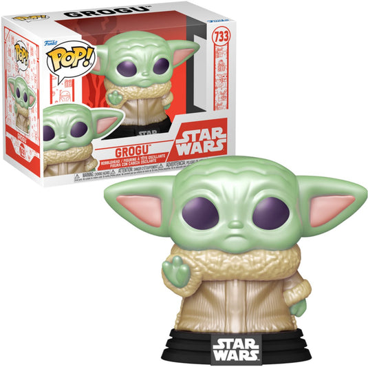 Funko pop star wars: holiday - mandalorian - grogu pop