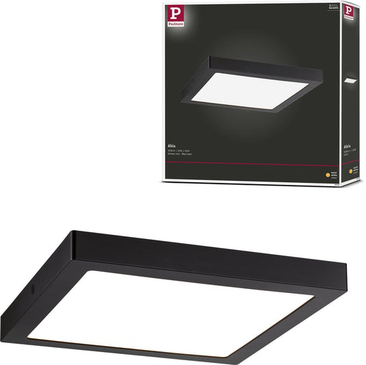 Paulmann led-paneel abia hoekig 300x300 mm 22w 2200lm 2700k zwart