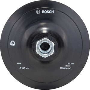 Bosch rubberen schuurblad voor haakse slijpers - haaklus bevestigingssysteem - 115 mm