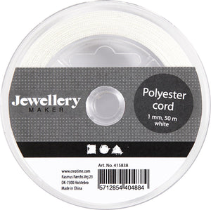 Creativ company polyester koord wit, 50m