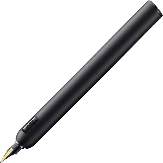 Lamy dialog cc vulpen 081 – fascinerende vulpen met matzwarte lakafwerking en draaimechanisme – 14 kt. bicolor roségouden penpunt in schrijfdikte b – incl. 5-pack t 10 blauwe patronen, converter z 27 en lederen etui