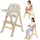 Lionelo floris kinderstoel 3in1 met kussens – houten eetstoel, kinderstoel met voetensteun stoel tot 40 kg – 4-traps verstelbare zitting en voetensteun – afneembare tafel, veiligheidsharnas – scandinavisch design, groeit mee met kind