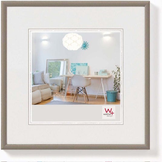 Walther new lifestyle - kunststof lijst - fotoformaat 30x30 cm - staal