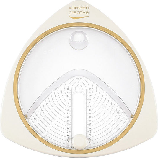 Vaessen creative cirkelsnijder - papiersnijder - verstelbaar - ivoor - diameter ø 15 cm - incl. 3 reservemesjes