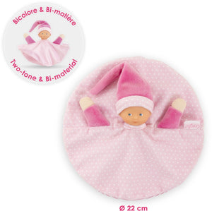 Corolle tidoudou - roze knuffeldoek, 17cm