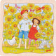 Goki puzzel - zonnebloemveld - 35 stukjes - 3 lagen - 20x20x1,1cm - hout - 3+