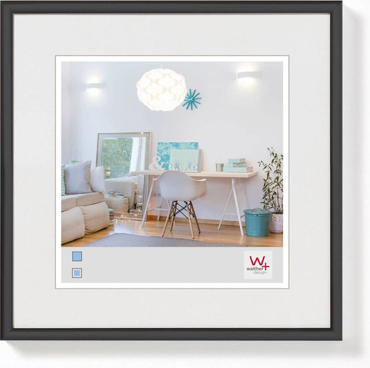 Walther new lifestyle - kunststof lijst - fotoformaat 15x15 cm - zwart