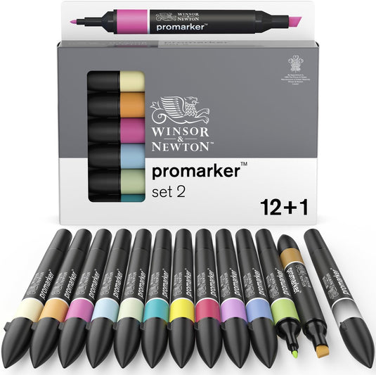 Winsor newton 0290138 promarker™ 12+1 set | professionele layoutmarkers alcoholmarkers
