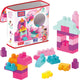 Mega bloks big buildng bag 60pc pink