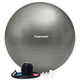 Tunturi anti burst fitness bal met pomp - yoga bal 55 cm - pilates bal - zwangerschapsbal – 220 kg gebruikersgewicht - incl trainingsapp – zilver