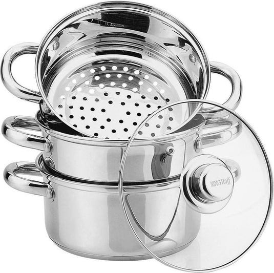 Kinghoff stoompan kh-3319 - met deksel - 24 cm 1e