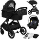 Lionelo layla - kinderwagen 3in1 - xxl set - incl. i-size autostoel - veelzijdig en jaarrond - grote wielen - bediening met een hand - voor alle soorten terrein - accessoireset