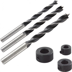 Wolfcraft - houtborenset met dieptestop voor deuvels - deuvelboren ø 6, 8, 10 mm - 2730000