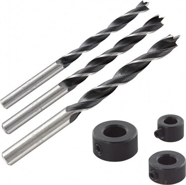 Wolfcraft - houtborenset met dieptestop voor deuvels - deuvelboren ø 6, 8, 10 mm - 2730000