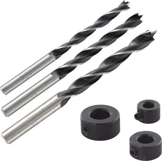 Wolfcraft - houtborenset met dieptestop voor deuvels - deuvelboren ø 6, 8, 10 mm - 2730000