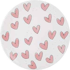 Blond amsterdam , even bijkletsen, pink: bord 22 cm hearts