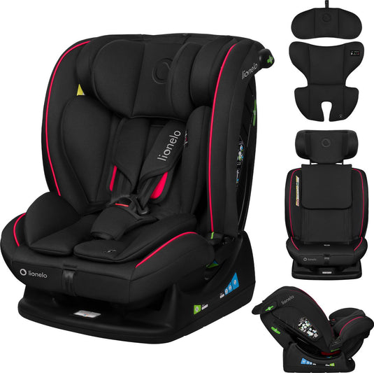 Lionelo aart i-size autostoel – voor kinderen 40-150 cm – 4in1 groep 0-1-2-3 – i-size r129 – voor- en achterwaarts (rwf tot 105 cm) – montage met autogordel – memory foam hoofdsteun – 13-standen – comfortinzet – wasbare hoes