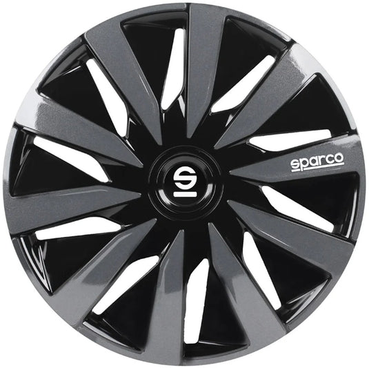 wieldoppen Lazio 13 inch ABS zwart grijs set van 4