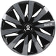 wieldoppen Lazio 13 inch ABS zwart grijs set van 4