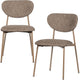 Woood valor eetkamerstoelen - polyester - zand- set van 2