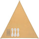 Abbey camp schaduwdoek - pes - 3.6x3.6x3.6m - zand - zonnedoek - rvs ringen - sunshade