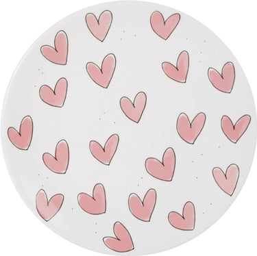 Blond amsterdam , even bijkletsen, pink: bord 22 cm hearts