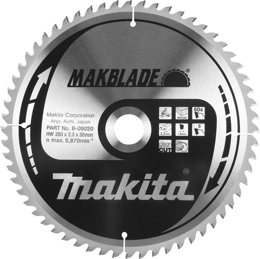 Makita afkortzaagblad voor hout | makblade | ø 216mm asgat 30mm 24t - b-08903