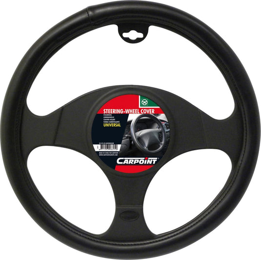 Carpoint stuurhoes auto leatherlook - zwart leer - voor sturen met een diameter van 37-39 cm
