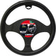 Carpoint stuurhoes auto leatherlook - zwart leer - voor sturen met een diameter van 37-39 cm