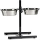 Beeztees standaard - hondenvoer- en drinkbak - zwart - 20 cm