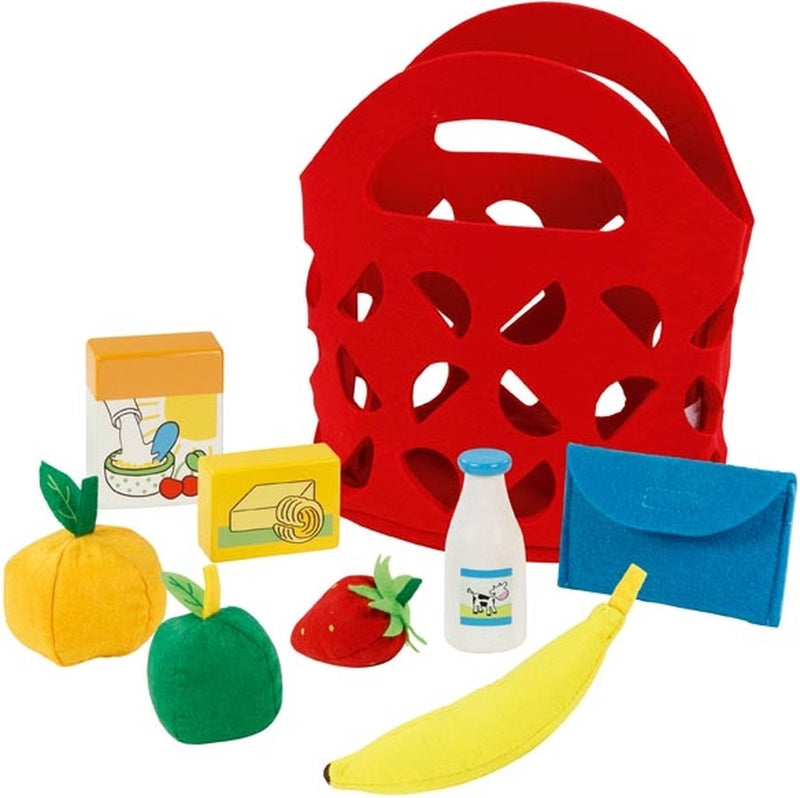 Afbeelding laden in galerijviewer, Goki winkeltas met boodschappen vilt, 9dlg.
