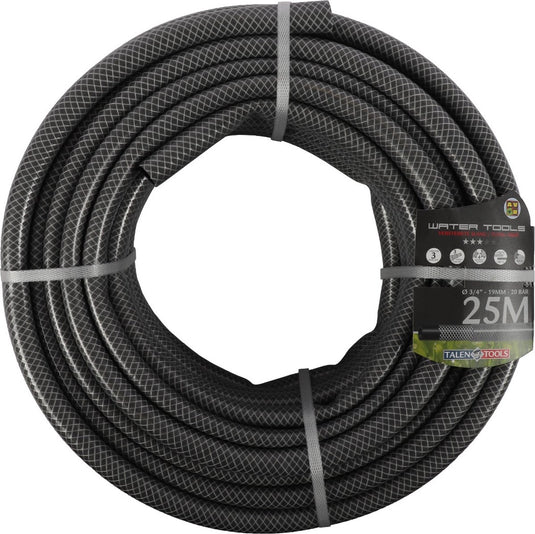 Talen tools - tuinslang - versterkt - 1 2 inch - 25 meter - grijs