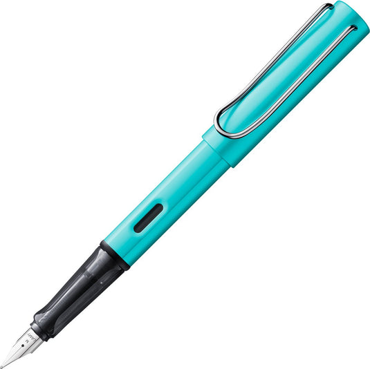 Lamy al-star turmaline vulpen | aluminium behuizing | ergonomische grip | stalen penpunt b | inclusief t 10 blauwe inkt