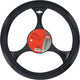 Carpoint stuurhoes auto - pu leer zwart met grijs - voor sturen met een diameter van 37-39 cm