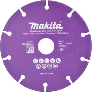 Makita toebehoren - diamantschijf voor metaal 125x22,2 mm b-53693