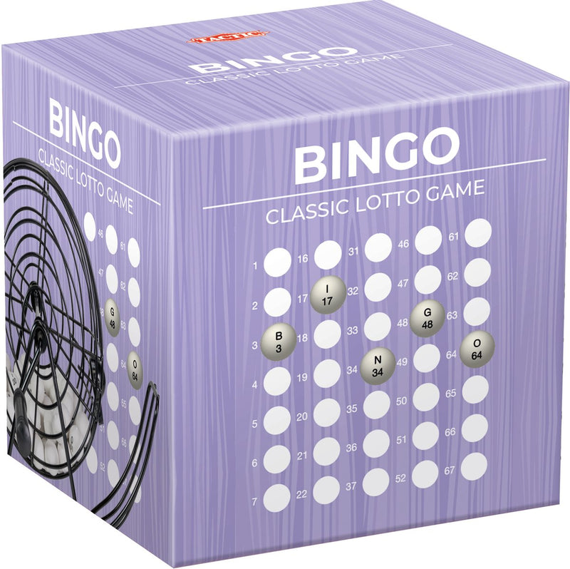 Afbeelding laden in galerijviewer, Tactic bingo – bordspel – classic games - inclusief 75 balletjes en 18 bingokaarten – stevige metalen bingomolen – bingooooo!
